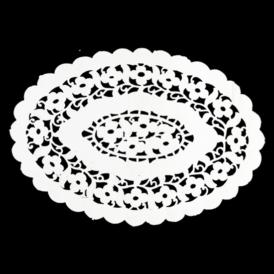 Imagen de Blonda Calada Bca.17x24 Cm (50)-Ovalada