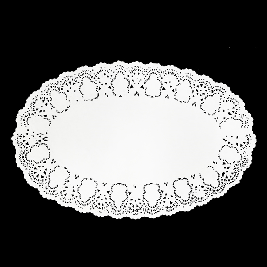 Imagen de Blonda Calada Bca.32x52 Cm (50)-Ovalada