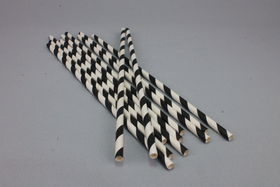 Imagen de Pajitas de Papel 6mm-Linea Negra (Pqx20)