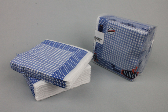 Imagen de Serv. 23x23 Cot. Motas Cuadrille Azul