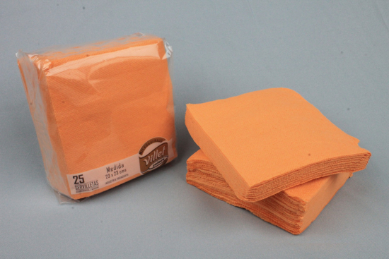 Imagen de Servilleta Naranja PAP 23x23x25 Villet (20)