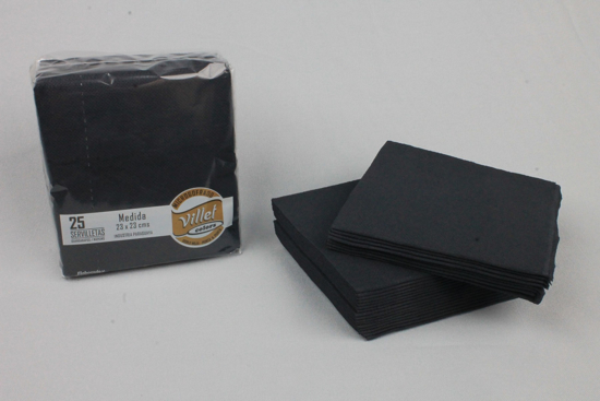 Imagen de Servilleta Negro PAP 23x23x25 Villet (20)