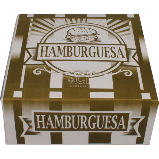 Imagen de Cajita p/ Hamburguesa (Pqx50) - Imp. Generica
